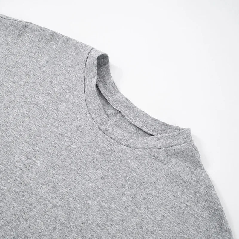 2025 casual solid color simple top round neck short sleeved women's T-shirt