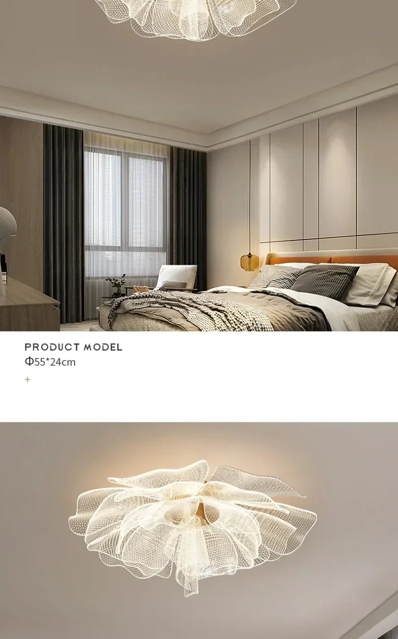 Nordic Flower Ceiling Lights for Bedroom Balcony Hallway Ceiling Chandelier Minimalist Decor Indoor Lighting Lusters Luminaires