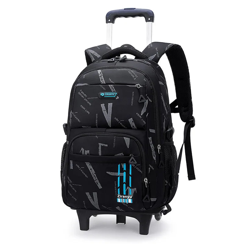 Trolley School Bags for Boys Children Rolling Backpack Elementary School Backpack with Wheels Student Book Bag Carry on Luggage
