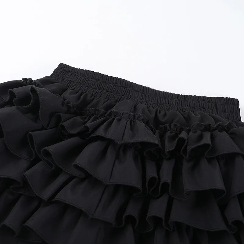 AltGoth Mall Goth Cake Shorts Women Hotsweet Y2k E-girl Harajuku Cross Pendant Culottes Aesthetic Fairycore Cute Kawaii Shorts