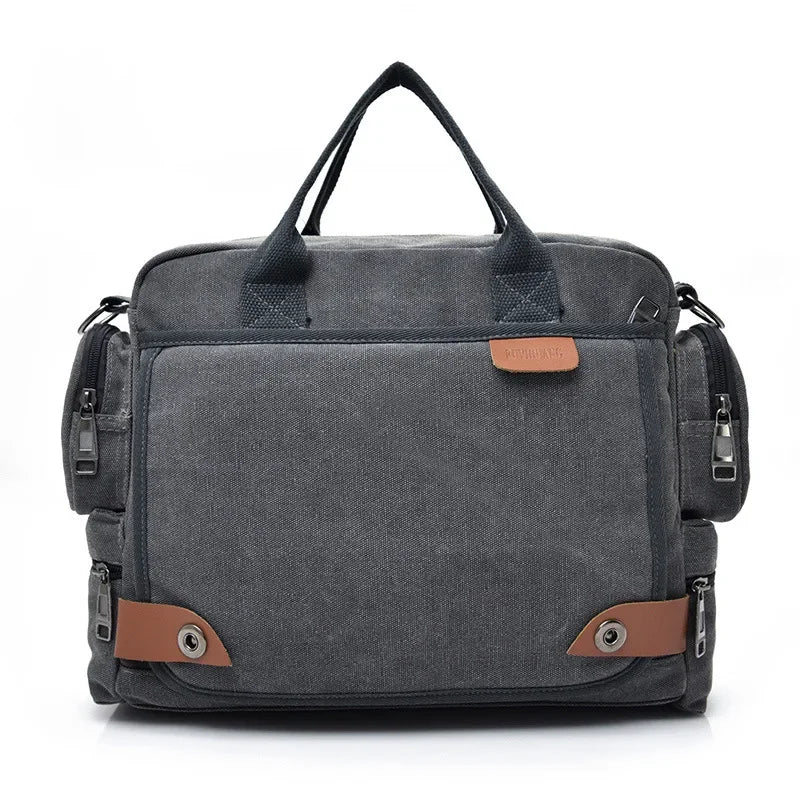 Tilorraine men handbag multi-function canvas men bag shoulder bags business casual crossbody messenger travel bags canvas bag