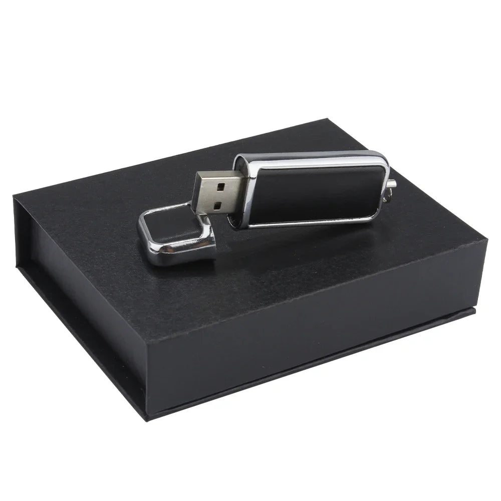 JASTER  USB 2.0 Flash Drives 64GB Brown Leather Business GIFT LOGO  Fashion Pen drive 32GB U disk Free Color pen usb 128GB BOX
