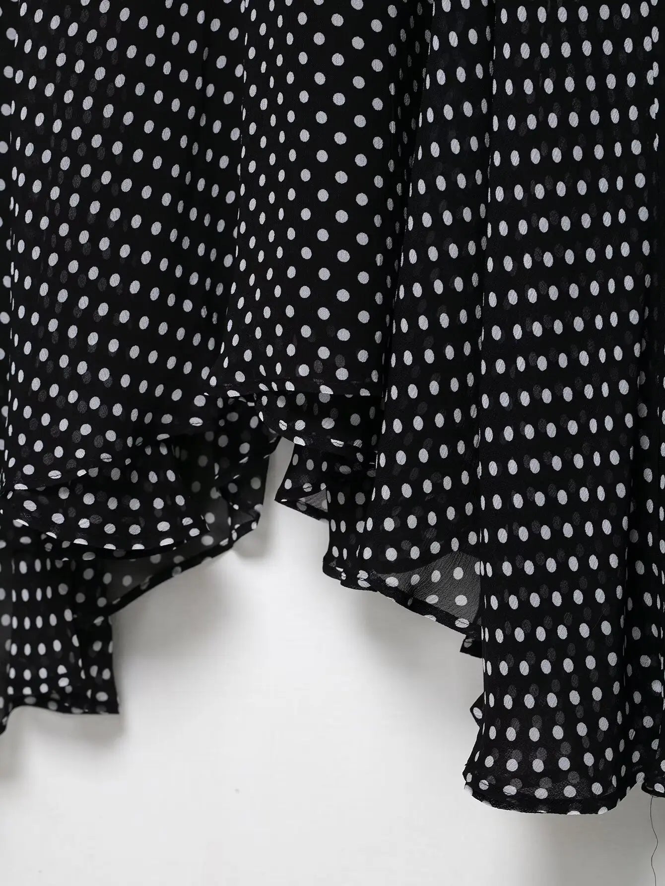 Women's Dresses New Spring 2025 Polka dot dress Sexy shoulders Irregular personality expanded maxi skirt Flowing  5289042