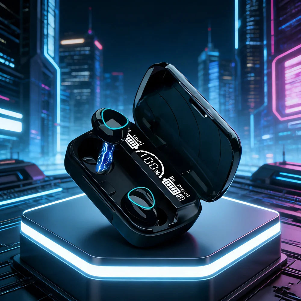 Bluetooth headset M10 hands-free LED Dispay headset Bluetooth HiFi stereo music wireless earplug waterproof game headset