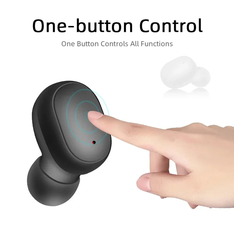 A6S TWS Wireless Bluetooth Headset with Mic Noice Cancelling Earphone Bluetooth Headphones