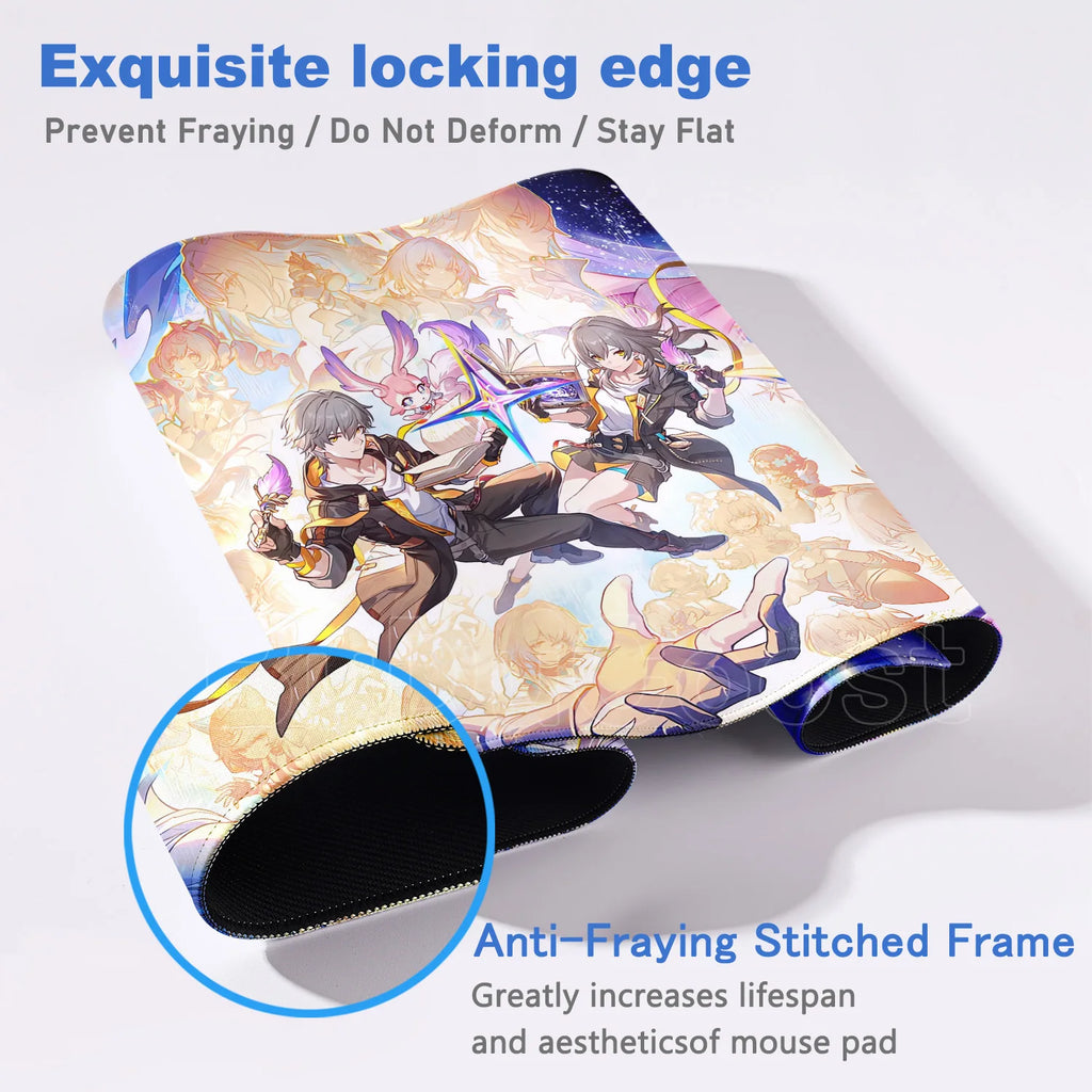 Amphoreus New HD Print Rubber Keyboard Mats Honkai Star Rail Cyrene Phainon Mousepad Chrysos Heir Mouse Pad Computer Accessories