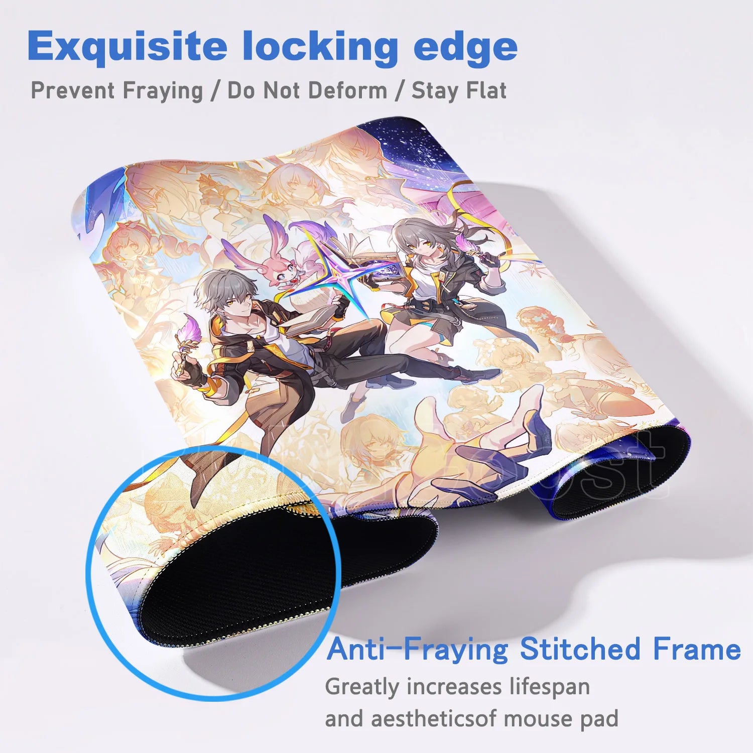 Amphoreus New HD Print Rubber Keyboard Mats Honkai Star Rail Cyrene Phainon Mousepad Chrysos Heir Mouse Pad Computer Accessories