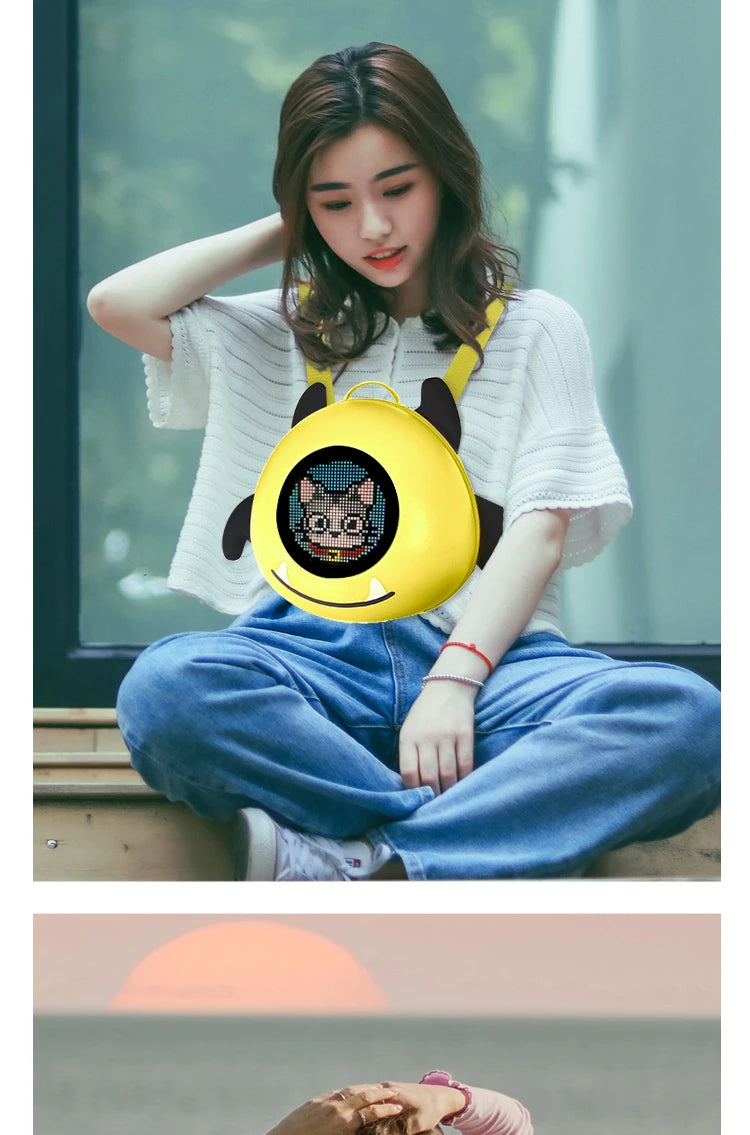 Women's backpack Led Screen Cell Phone Programming Pattern School backpacks Schoolbag Outdoor Knapsack children's bag waterproof