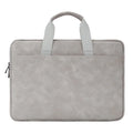 Fully Opening and Closing PU Sheepskin Leather Laptop Bag Suitable for 13-16 Inches Delicate Feel Splashproof and Shockresistant