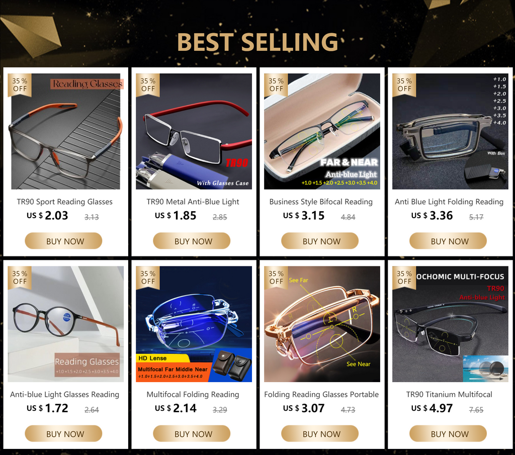 2024 Classic Men Reading Glasses Anti-radiation Presbyopia Half Frame Eyewear TR90 HD Business Eyeglasses Diopters 0 to +4.0