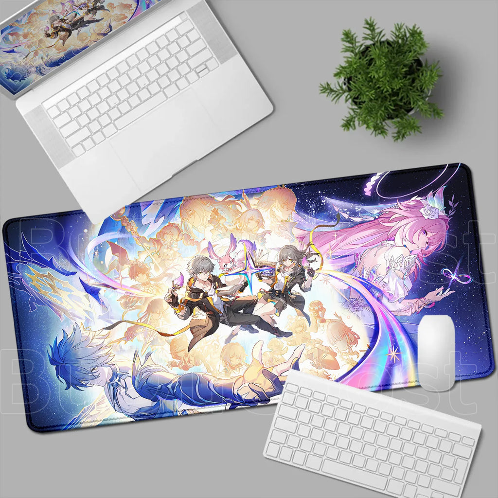 Amphoreus New HD Print Rubber Keyboard Mats Honkai Star Rail Cyrene Phainon Mousepad Chrysos Heir Mouse Pad Computer Accessories