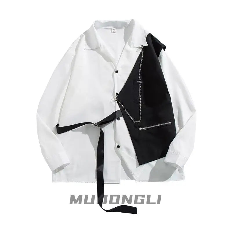 ARENS Techwear Men's Sets Cargo Pants Men's Shirt Kit Long Sleeve Shirts Korean Streetwear Hip Hop Harajuku Spring
