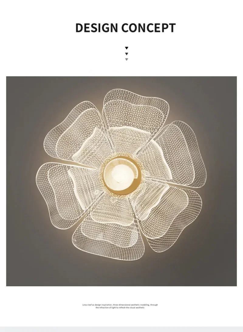 Nordic Flower Ceiling Lights for Bedroom Balcony Hallway Ceiling Chandelier Minimalist Decor Indoor Lighting Lusters Luminaires