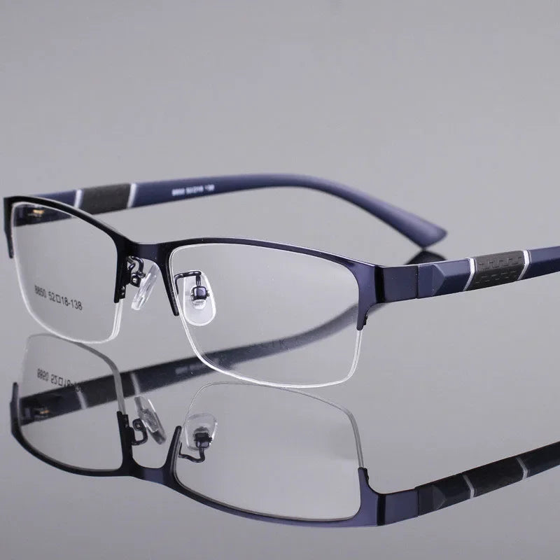 2024 Classic Men Reading Glasses Anti-radiation Presbyopia Half Frame Eyewear TR90 HD Business Eyeglasses Diopters 0 to +4.0