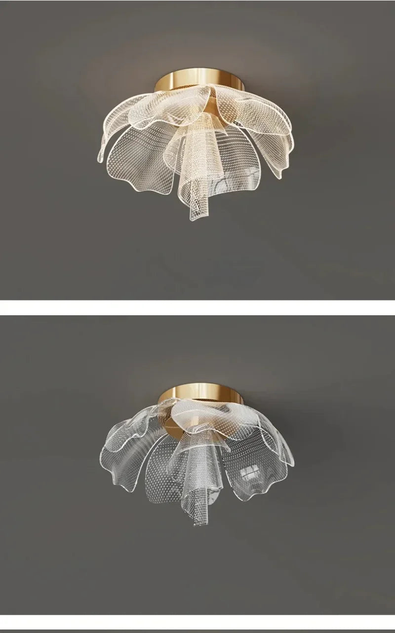 Nordic Flower Ceiling Lights for Bedroom Balcony Hallway Ceiling Chandelier Minimalist Decor Indoor Lighting Lusters Luminaires
