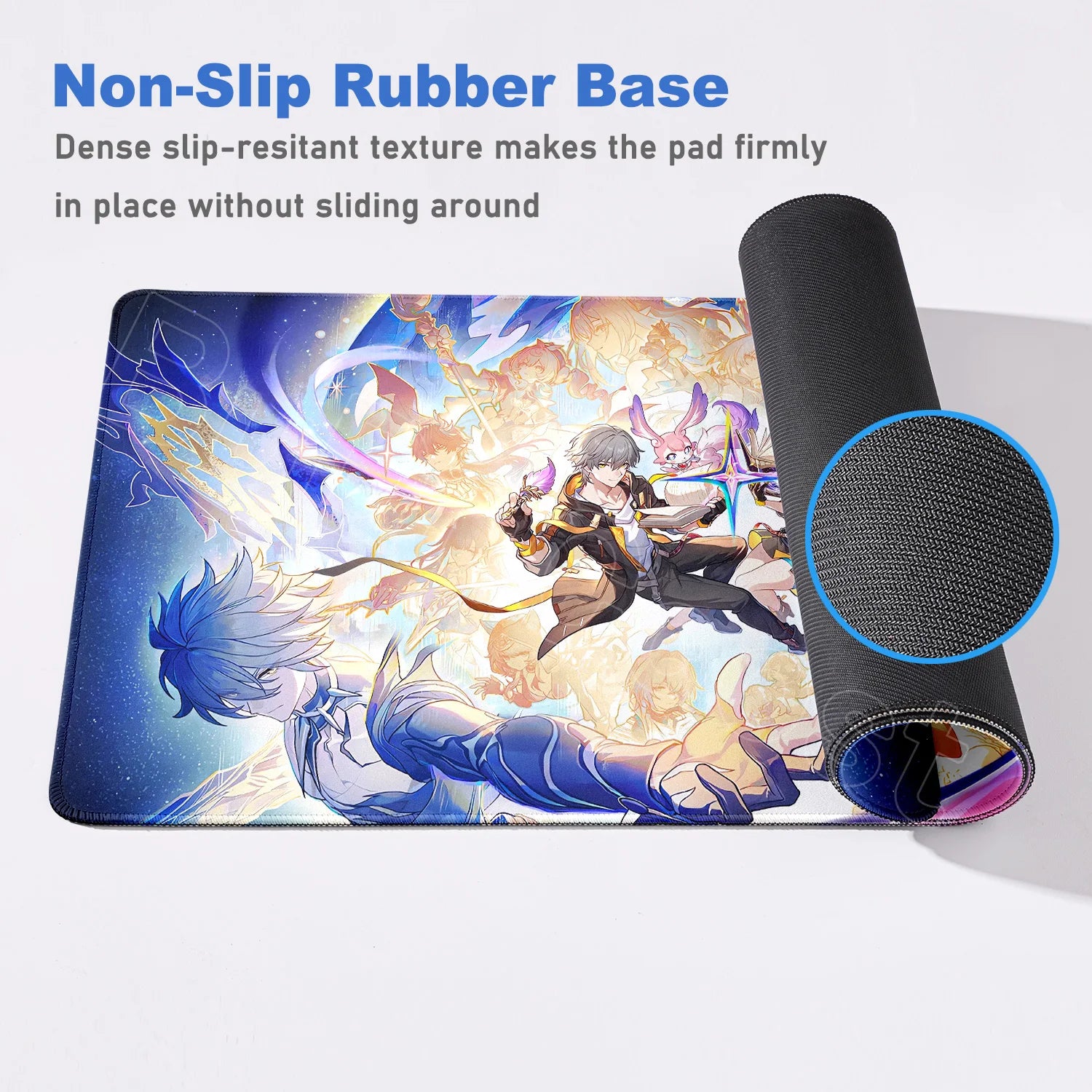 Amphoreus New HD Print Rubber Keyboard Mats Honkai Star Rail Cyrene Phainon Mousepad Chrysos Heir Mouse Pad Computer Accessories