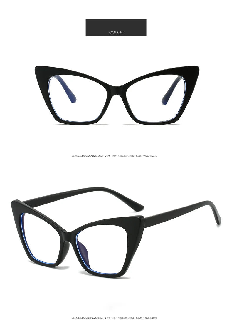 Luxury Brand Cat Eye Reading Glasses Optical Blue Light Blocking Prescription Women Eyeglasses Transparent Fashion Eyewear 2025