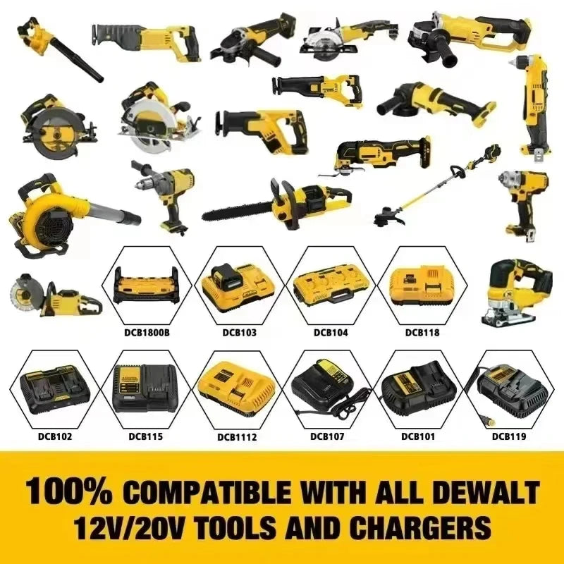 Portable LED Light Spotlights, Cordless, Outdoor Work, Fishing, Handheld Emergency Tool, Dewalt 18V Battery, 3 ", 4", 5 ", 8"