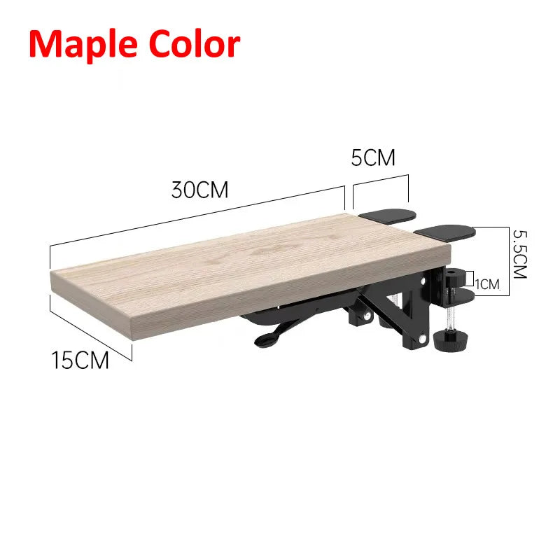 HKXA Computer Arm Support Ergonomic Adjustable Desk Armrest Sturdy Mouse Arm Support Computer Desktop Extender for Home Office
