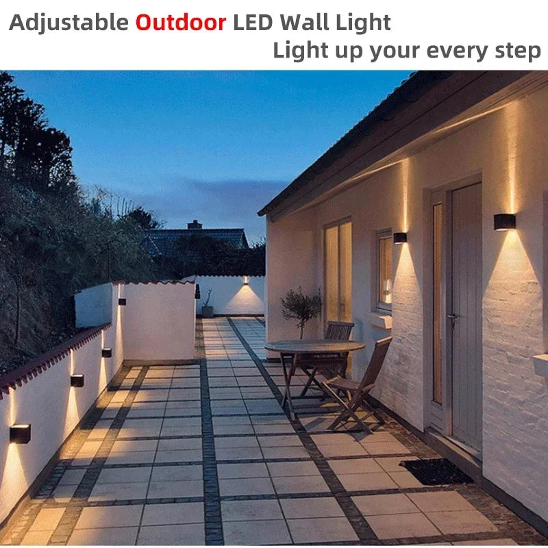 Aluminum LED Wall Lamp Outdoor Waterproof IP65 Interior Wall Light 12W24W Porch Garden Lights Living Room Street Stairs Lighting