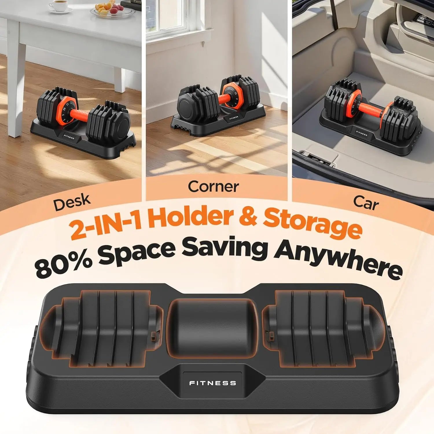 2026 Updated Adjustable Dumbbell Set of 2, 110lbs/50lbs Weights Dumbbell Set with Storage Box, 25lbs/55lbs, Customized