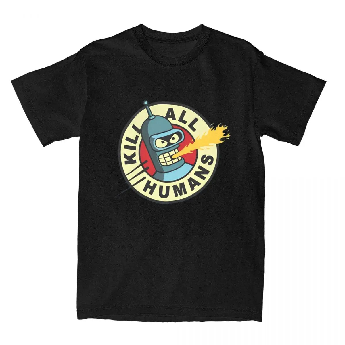 Men Women's Futuramas Comics T Shirts 100% Cotton Tops Novelty Short Sleeve Crewneck Tees 4XL 5XL 6XL T-Shirt