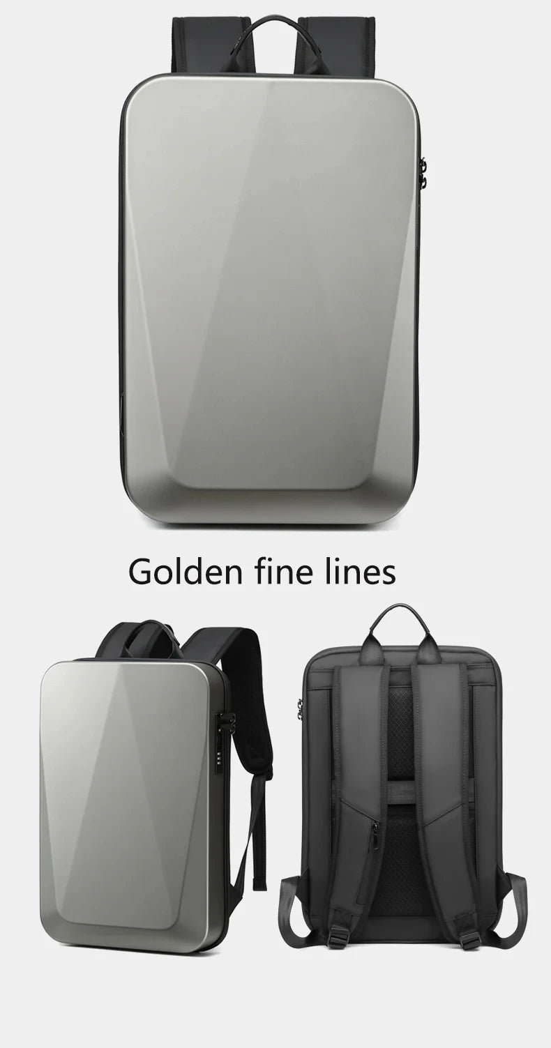 Men's 15.6" Laptop Hard Shell Backpack Waterproof Anti-theft Expandable TSA Lock Gaming Pack Luxury Business Backpack USB Charge