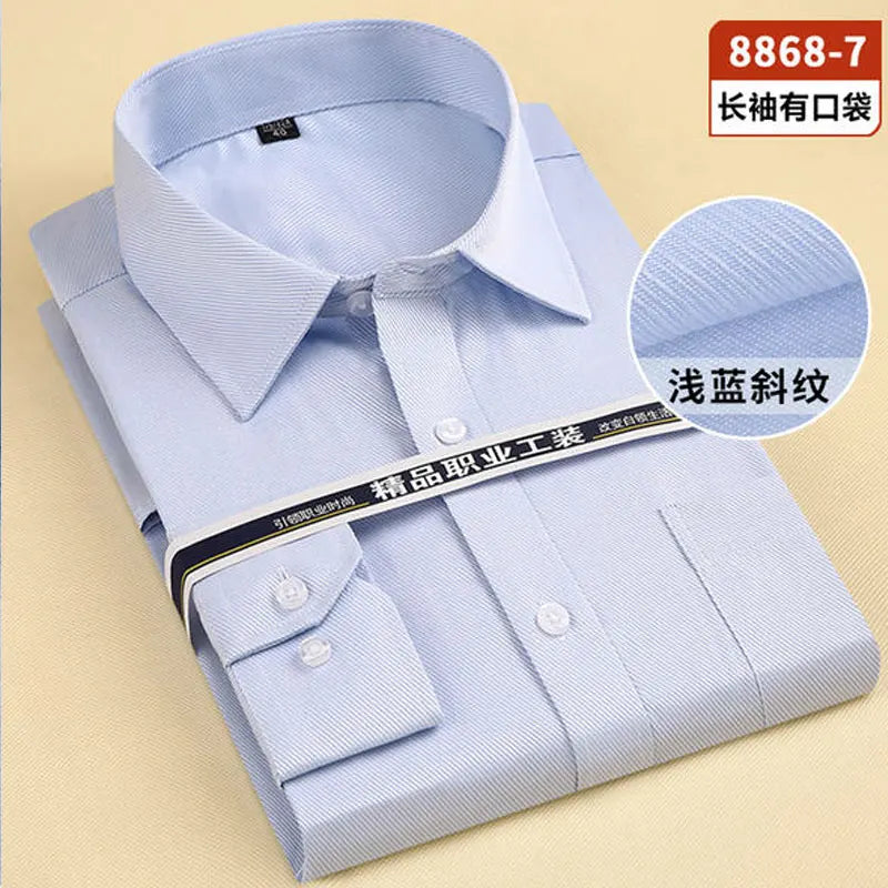 7XL 8XL Men's shirt Long sleeve large size Spring Summer Business cotton casual High quality fashion free wear breathable