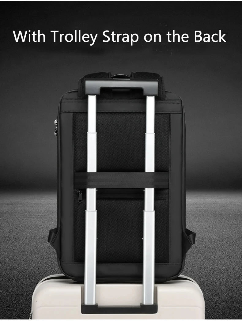 Men's 15.6" Laptop Hard Shell Backpack Waterproof Anti-theft Expandable TSA Lock Gaming Pack Luxury Business Backpack USB Charge