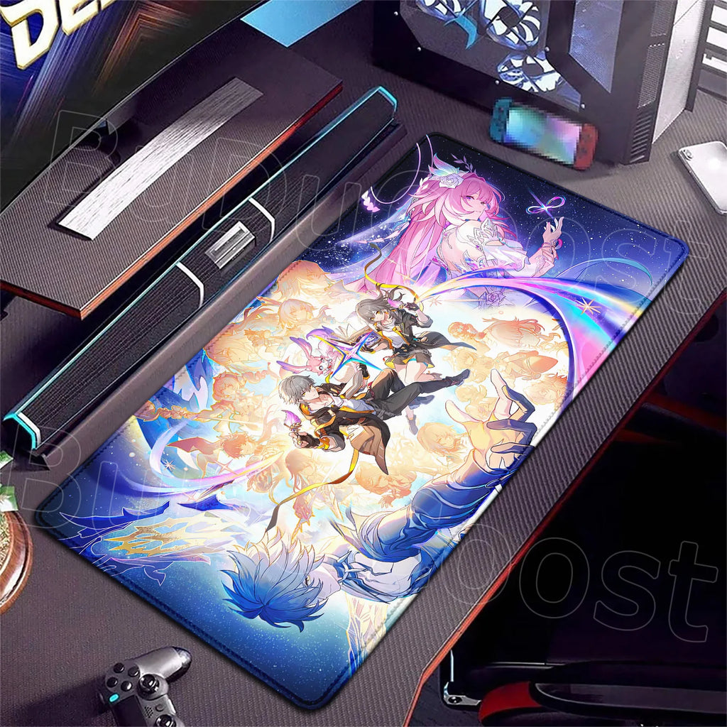 Amphoreus New HD Print Rubber Keyboard Mats Honkai Star Rail Cyrene Phainon Mousepad Chrysos Heir Mouse Pad Computer Accessories
