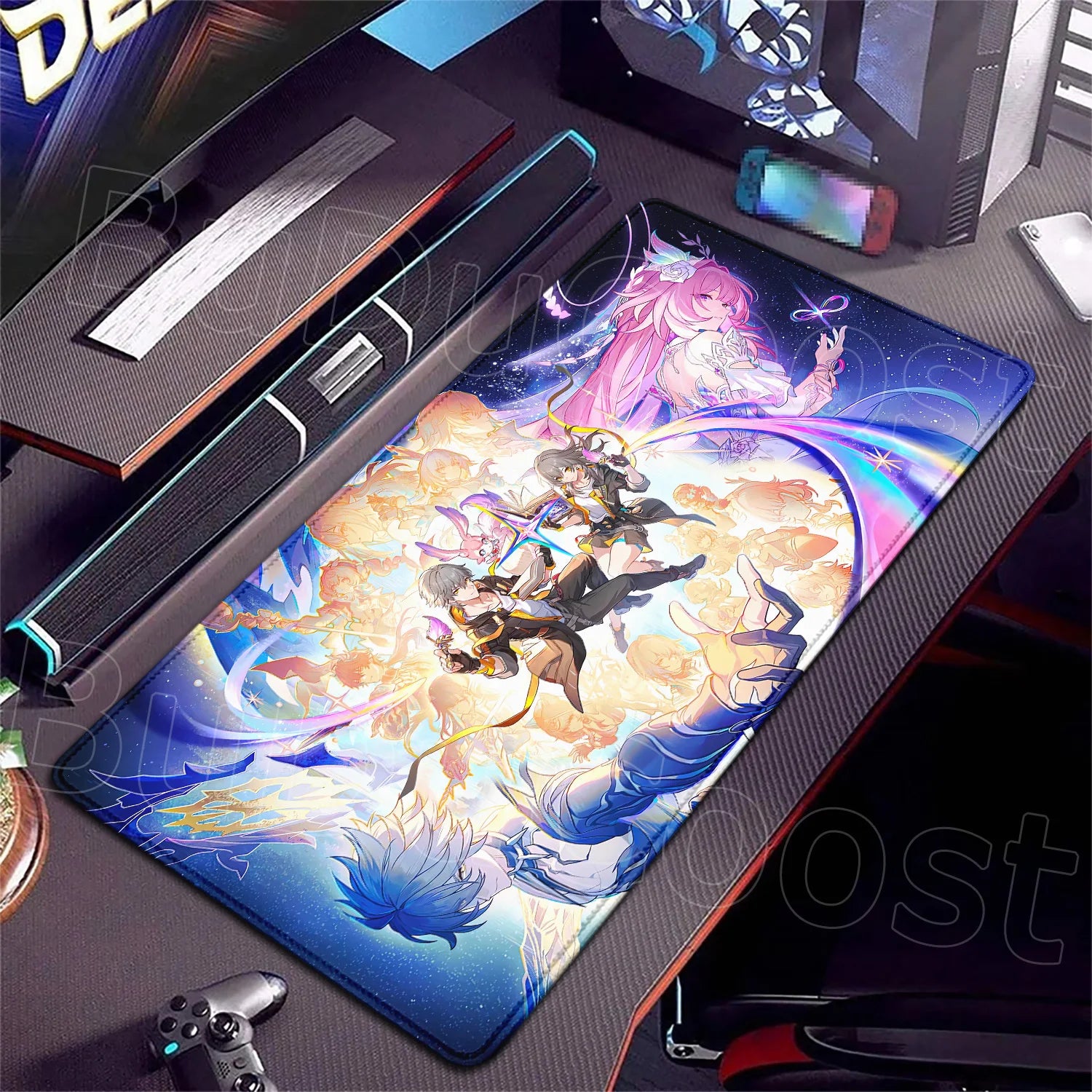 Amphoreus New HD Print Rubber Keyboard Mats Honkai Star Rail Cyrene Phainon Mousepad Chrysos Heir Mouse Pad Computer Accessories