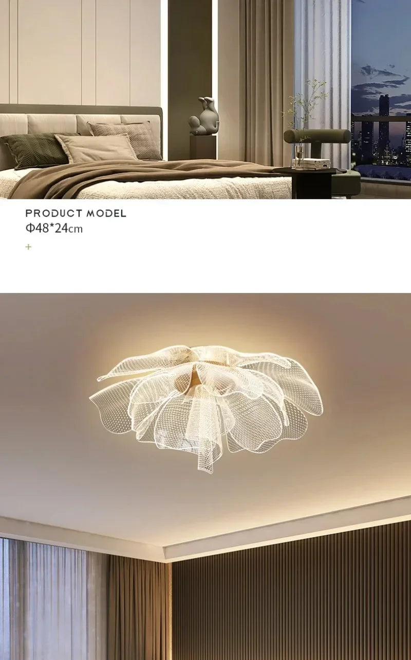 Nordic Flower Ceiling Lights for Bedroom Balcony Hallway Ceiling Chandelier Minimalist Decor Indoor Lighting Lusters Luminaires