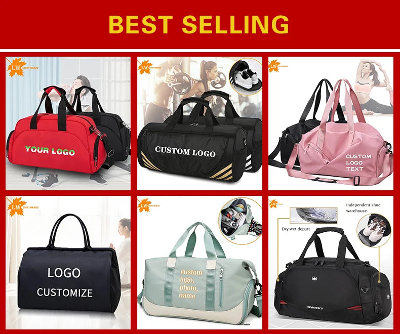 LW Sport Men Gym Bags For Training Bag Outdoor Travel Swim Yoga Fitness Sports Bag Women Pilateds Waterproof Bag Logo Customize