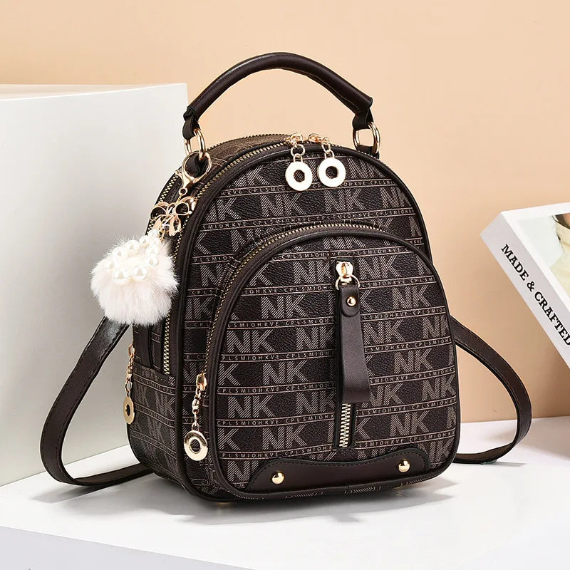 Classic Women Backpack Fashion School Bags Female Daily Shopping Girl Backpacks Schoolbags Versatile Leisure Travel Backpack