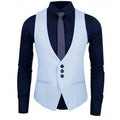 Men Vest White Solid Color Single Button Waistcoat For Wedding Business Banquet Work Formal Casual Men Suit Vest