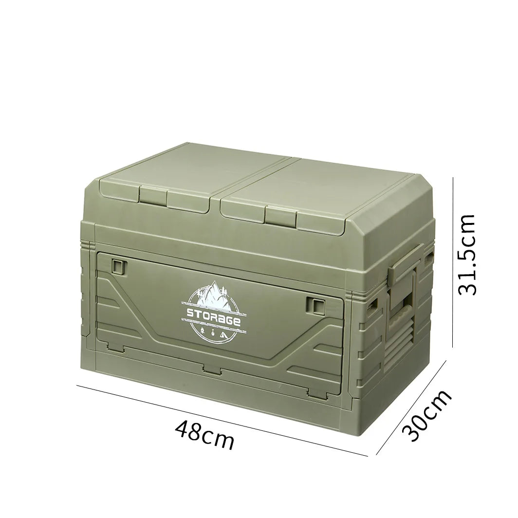 Outdoor camping folding box Car trunk with table Camping picnic finishing box Household storage box