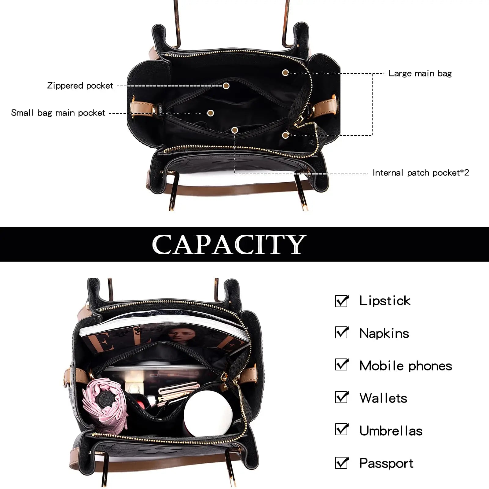 Floral Handbags Purses Women Tote Bag - Embossed Leather Top Handle Handbag Set Large Shoulder Bag Ladies Bucket Hobo Bag
