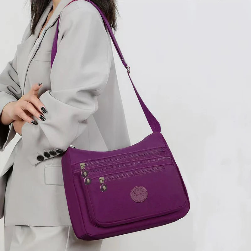 Neutral style men's and women's nylon crossbody bag for casual wear, fashionable canvas bag for women's shoes.