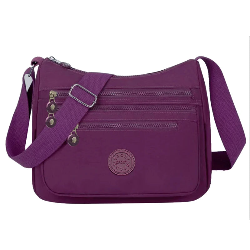 Neutral style men's and women's nylon crossbody bag for casual wear, fashionable canvas bag for women's shoes.