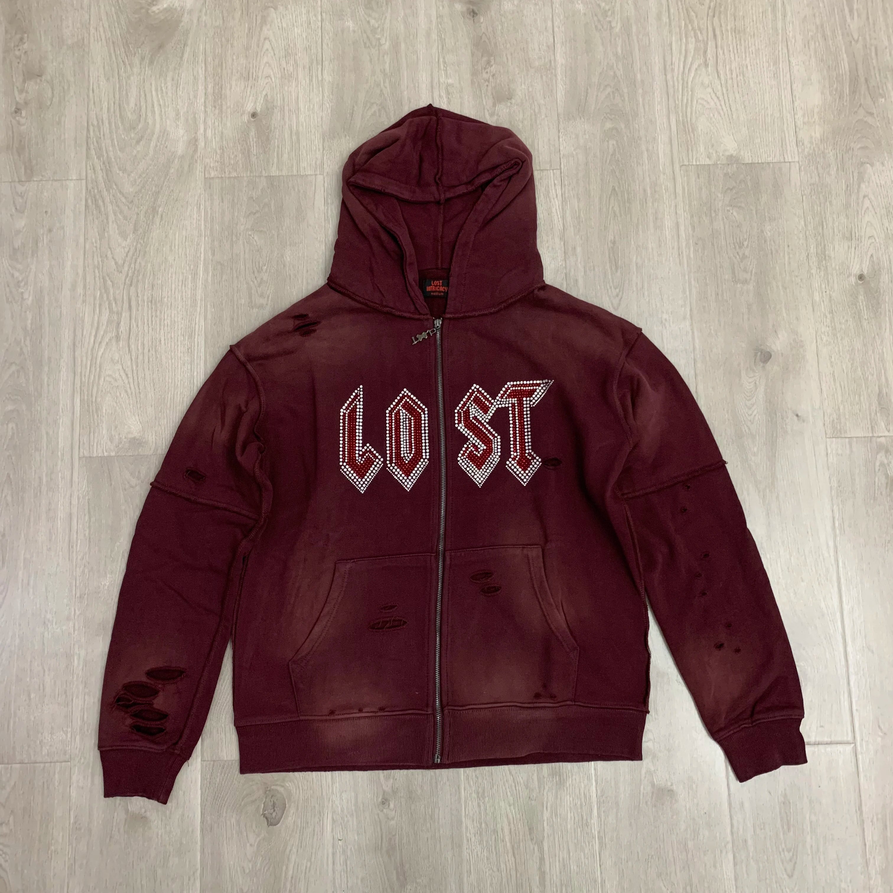 High Street Lose Rhineston Brilliant Shinning Zipper Hooded Hoodies for Men Cardigan Terry Loose Casual Sweatshirt Jacket