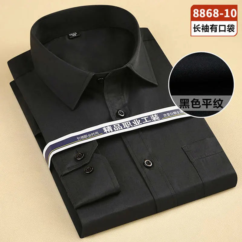 7XL 8XL Men's shirt Long sleeve large size Spring Summer Business cotton casual High quality fashion free wear breathable