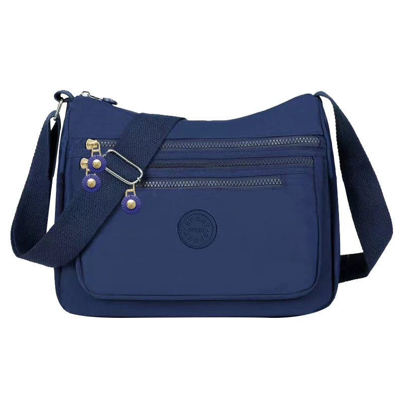 Neutral style men's and women's nylon crossbody bag for casual wear, fashionable canvas bag for women's shoes.