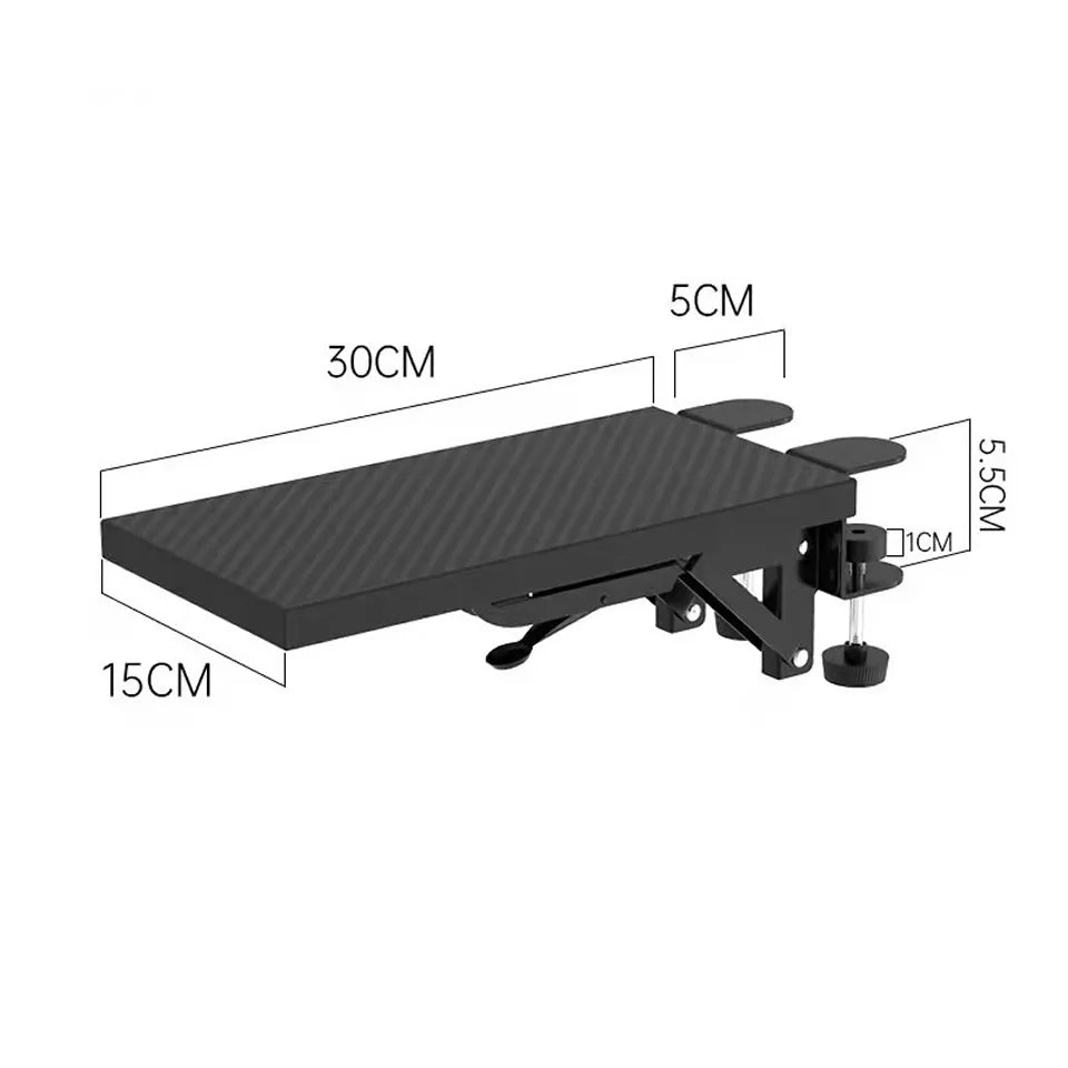 HKXA Computer Arm Support Ergonomic Adjustable Desk Armrest Sturdy Mouse Arm Support Computer Desktop Extender for Home Office