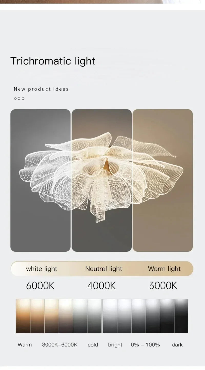 Nordic Flower Ceiling Lights for Bedroom Balcony Hallway Ceiling Chandelier Minimalist Decor Indoor Lighting Lusters Luminaires