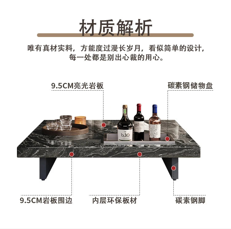 Minimalist Italian Coffee Table Living Room Decoration Aesthetic Modern Side Table Organizer Mesas Bajas Lounge Suite Furniture