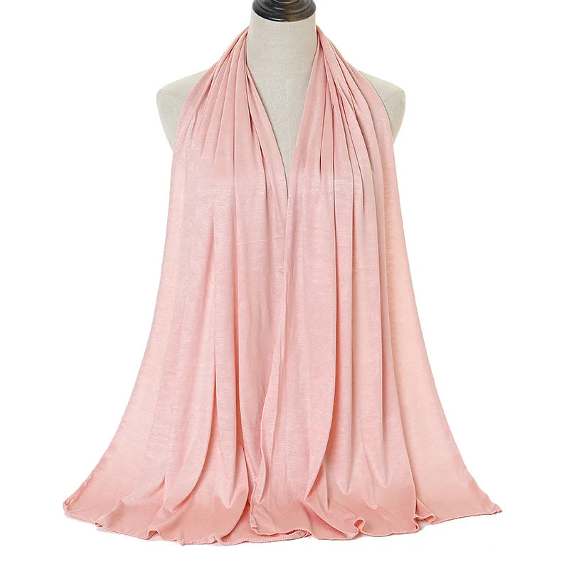 Ramadan Modal Cotton Jersey Hijabs For Woman Long Muslim Shawl Plain Soft Turban Niqab Head Wraps Scarf Women Hijab