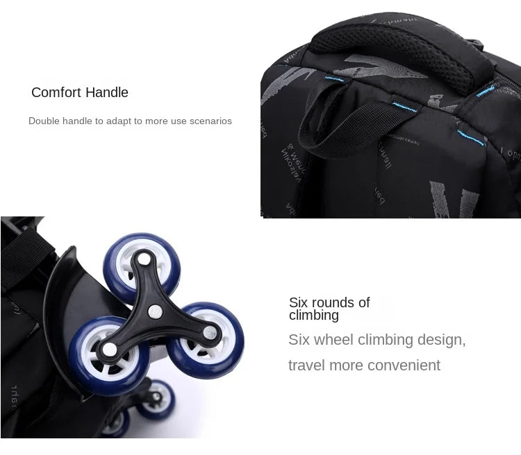 Trolley School Bags for Boys Children Rolling Backpack Elementary School Backpack with Wheels Student Book Bag Carry on Luggage
