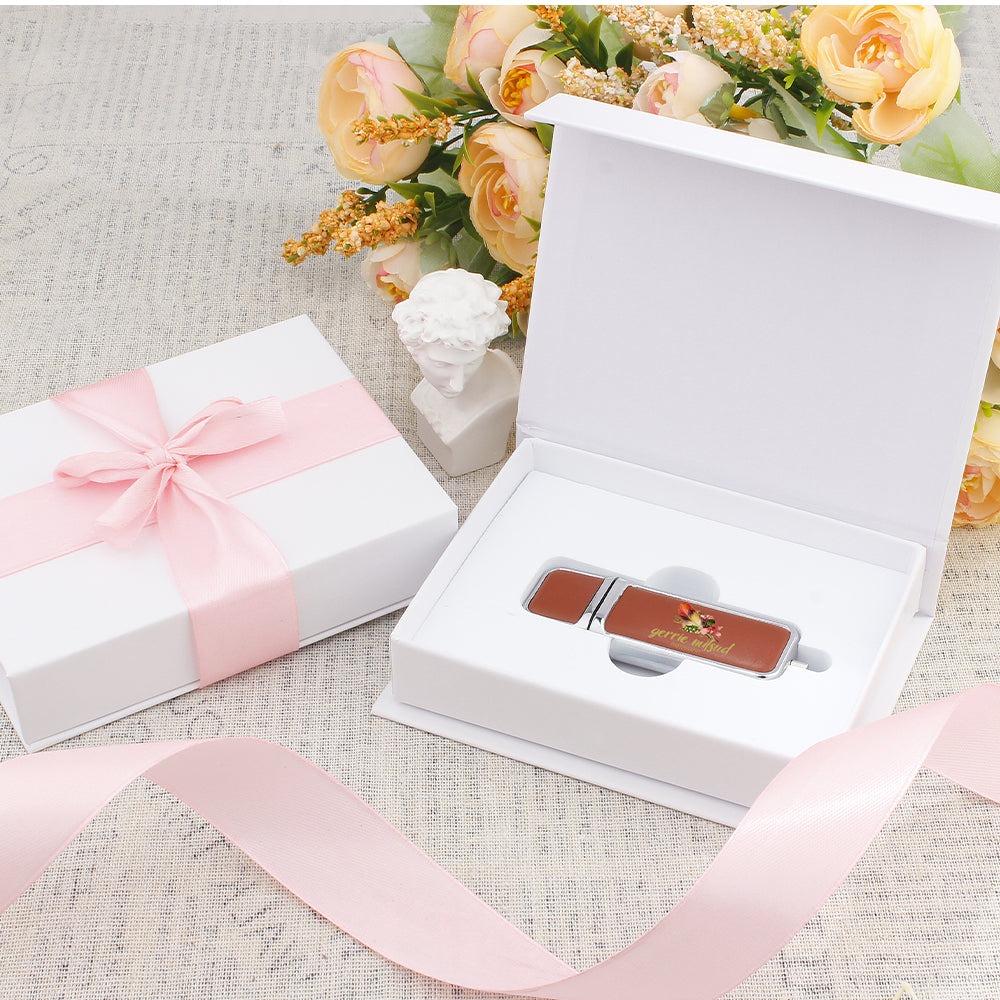 JASTER  USB 2.0 Flash Drives 64GB Brown Leather Business GIFT LOGO  Fashion Pen drive 32GB U disk Free Color pen usb 128GB BOX