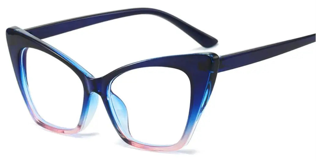Luxury Brand Cat Eye Reading Glasses Optical Blue Light Blocking Prescription Women Eyeglasses Transparent Fashion Eyewear 2025