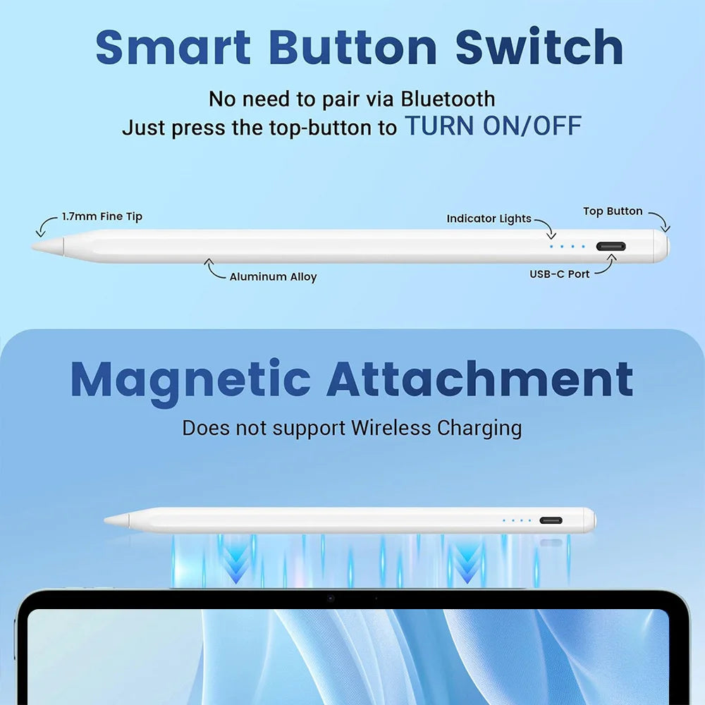 Universal Fine Tip Stylus Pen for All Android iOS Tablets Phones, Multi-Color Capacitive Pencil with No Bluetooth